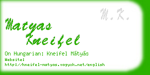 matyas kneifel business card